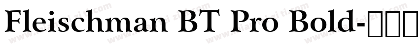 Fleischman BT Pro Bold字体转换